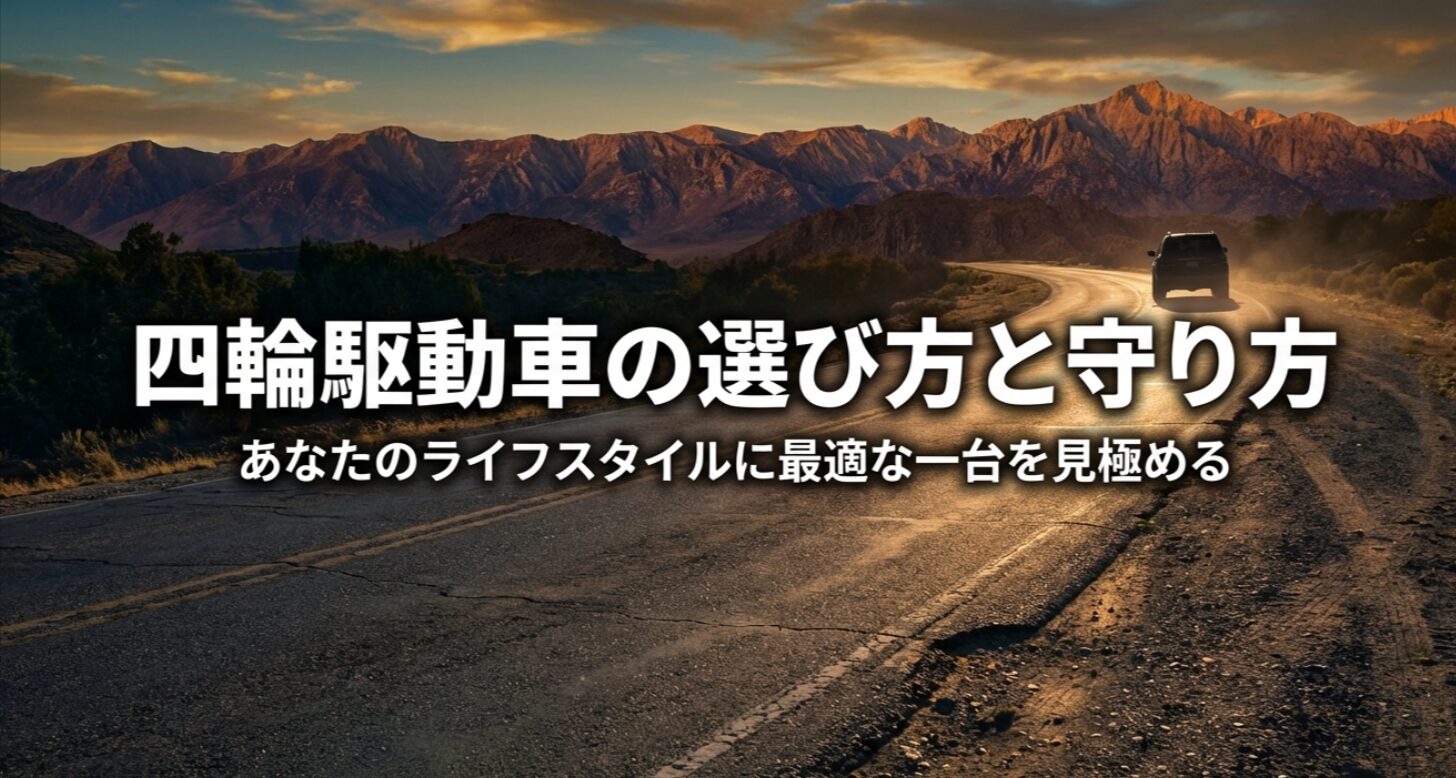 ライフスタイルに最適な4WDを見極めるための解説シリーズ「四輪駆動車の選び方と守り方」の表紙スライド