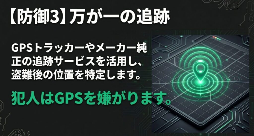 盗難後の位置特定に有効なGPSトラッカーやメーカー純正の追跡サービスの活用についての解説