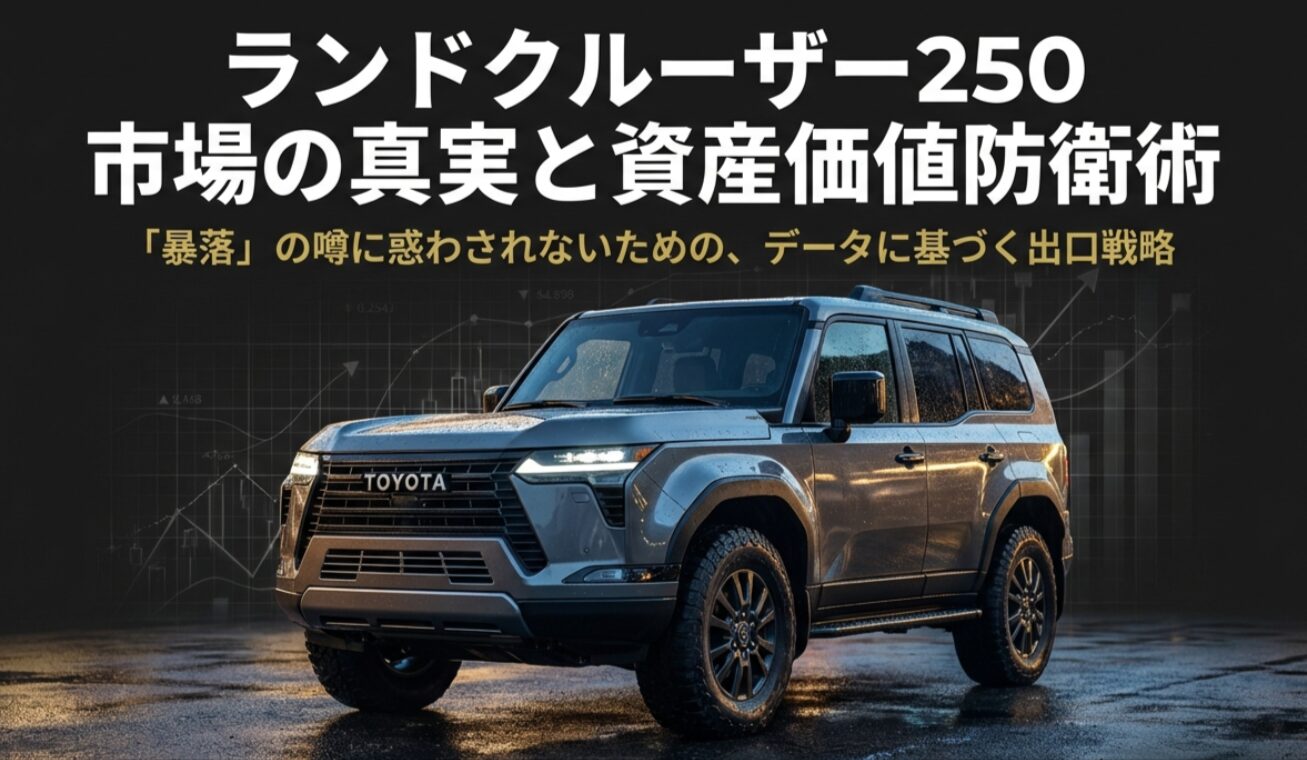 ランドクルーザー250のリセールは本当に悪いのか、ネットの噂と真実を検証するスライドの表紙