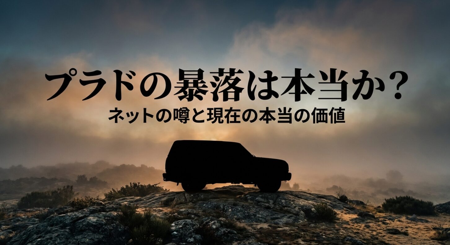 プラドの暴落の噂と現在の本当の市場価値について解説したタイトルスライド画像