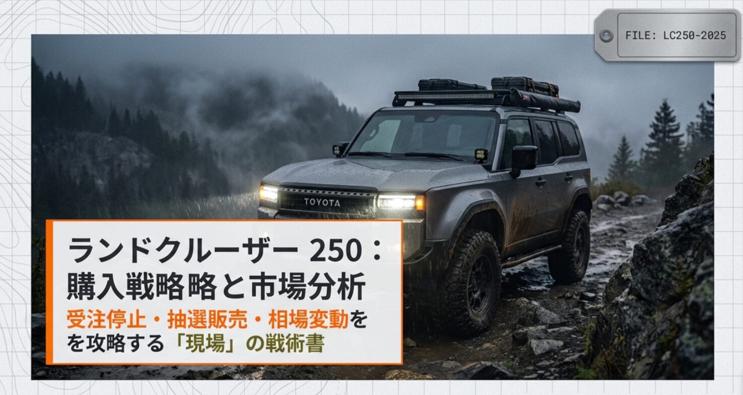ランドクルーザー250の買えない現状を打破するための購入戦略ガイド表紙スライド