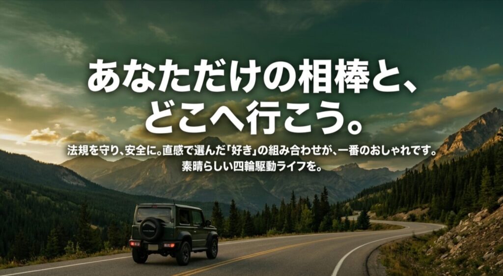直感で選んだ好きな組み合わせで楽しむ素晴らしい四輪駆動ライフ