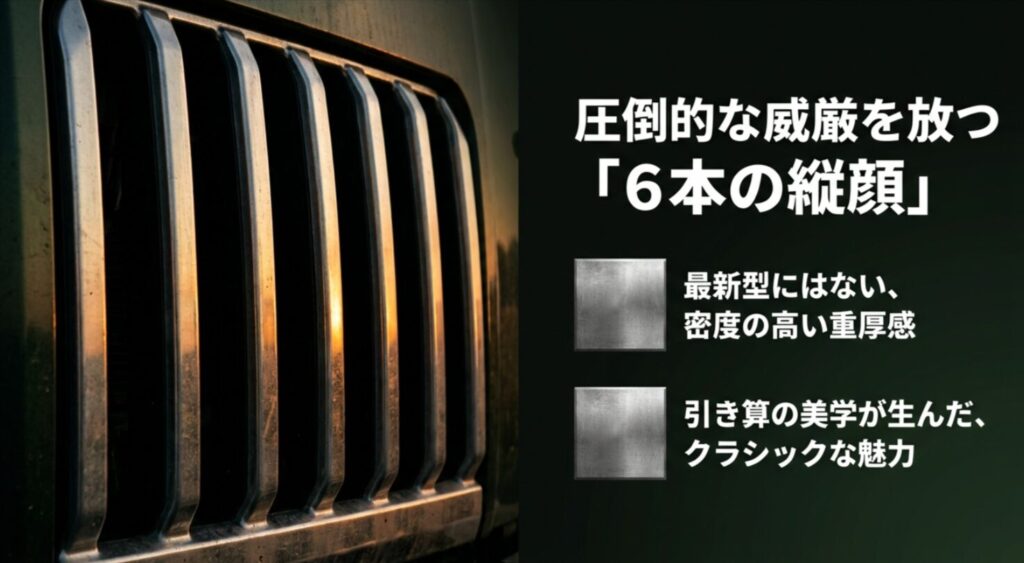 150系前期特有の6本縦バーグリルが放つ重厚感とクラシックな魅力を解説する図解