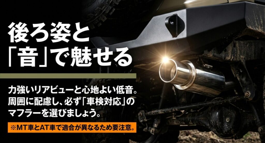 力強いリアビューと心地よい低音を両立する車検対応マフラー選びの注意点