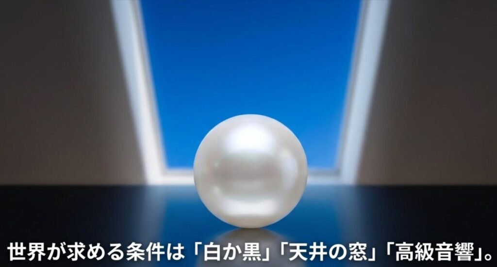 海外市場で高く評価されるボディカラー（白・黒）とサンルーフ、JBLサウンドシステムの重要性を示すスライド。