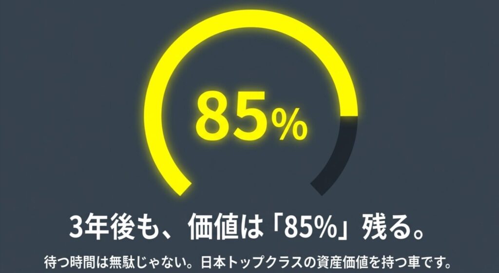 3年後も価値が85%残る日本トップクラスの資産価値であることを示すスライド画像