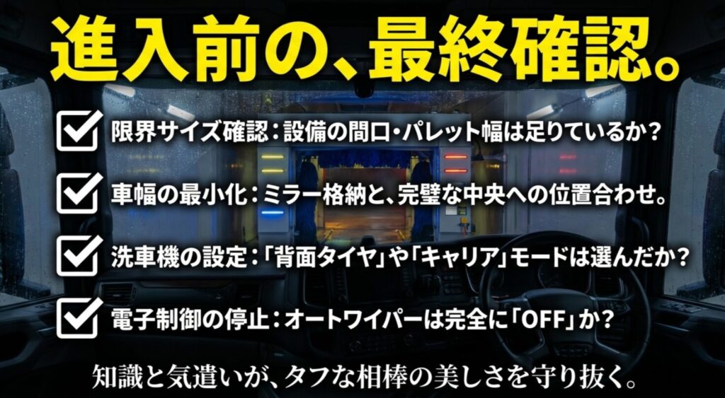 プラドで洗車機に入る前に確認すべきサイズ・設定・電子制御停止の5つのチェック項目