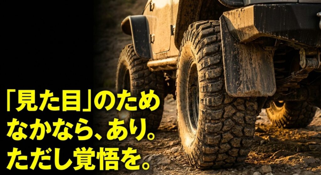 リアラダーは見た目重視なら選ぶ価値があるが覚悟も必要だと示すスライド
