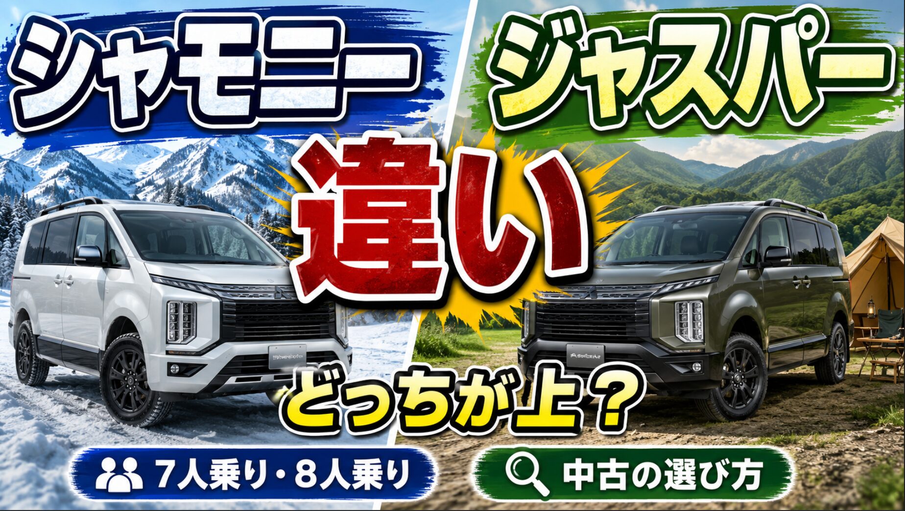 デリカのシャモニーとジャスパーの違いを中古購入目線で解説 | オフ 