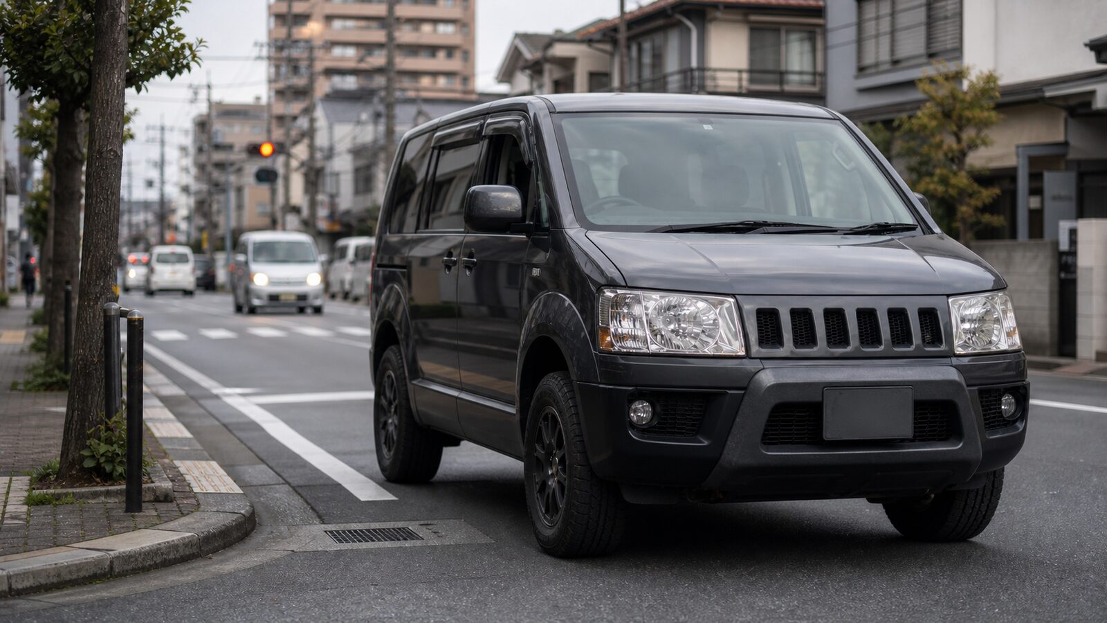 短距離走行が続く街乗りでDPFにすすがたまりやすいデリカD5のイメージ