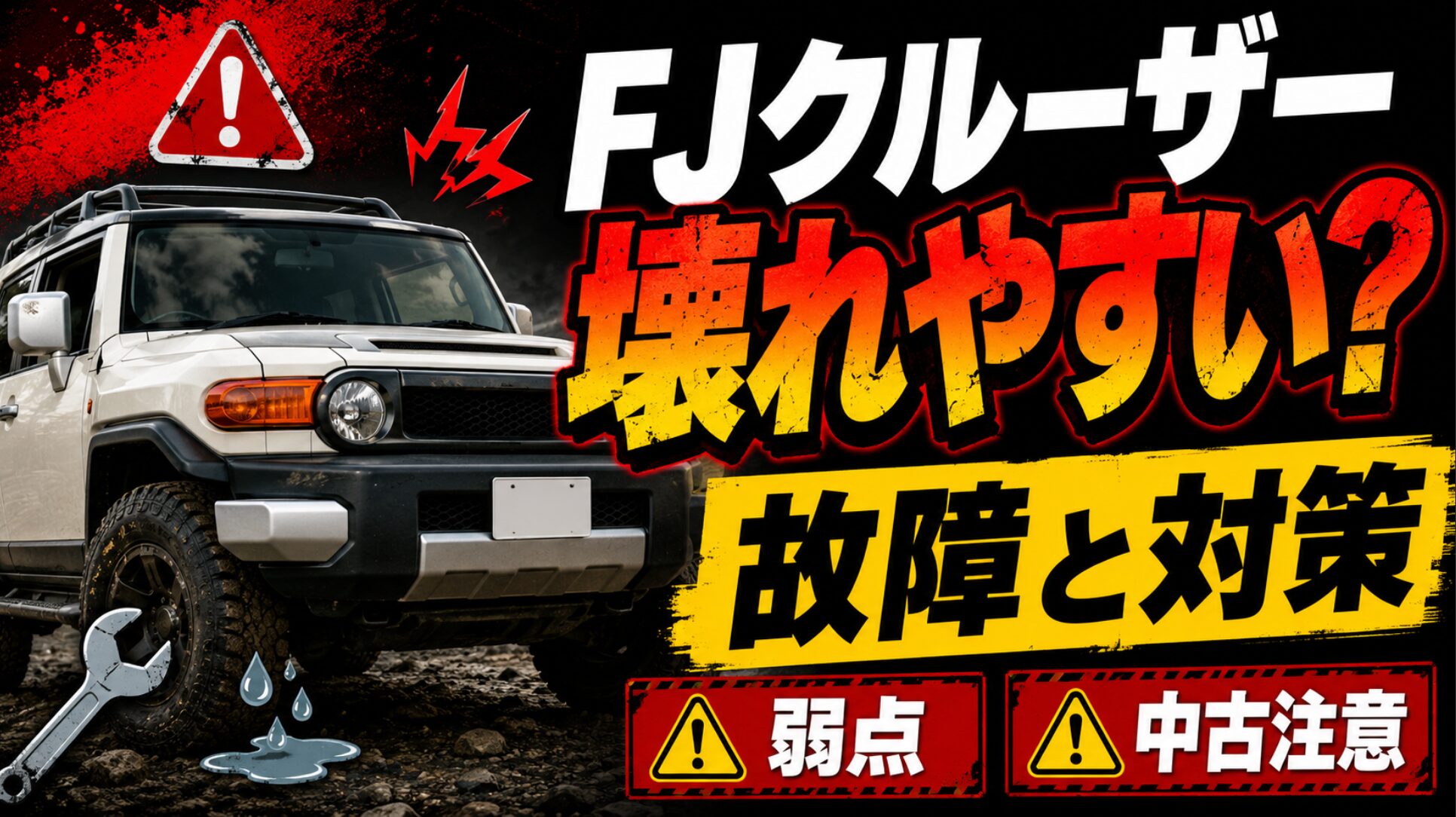 FJクルーザーは本当に壊れやすいのかという疑問と長く乗るための考え方を示したスライド