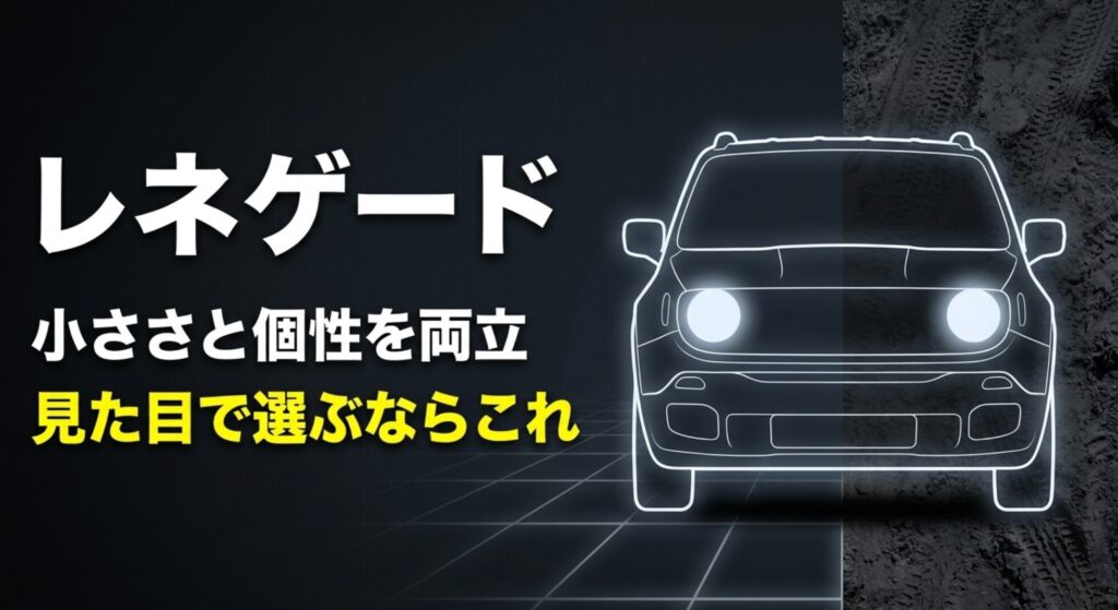 レネゲードが小さめサイズとジープらしい個性を両立したモデルであることを示すスライド