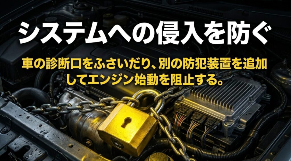 FJクルーザーの診断口や車両システムへの侵入を防ぐOBDブロッカーと社外防犯装置のスライド