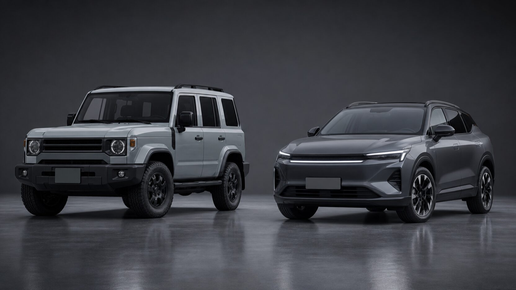 50系と60系RAV4の外装デザインやフロント形状を見比べるイメージ